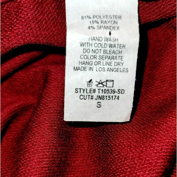 Lilypad Cold Shoulder Blouse - Beautiful Dark Red - Size S - Picture 10 of 10